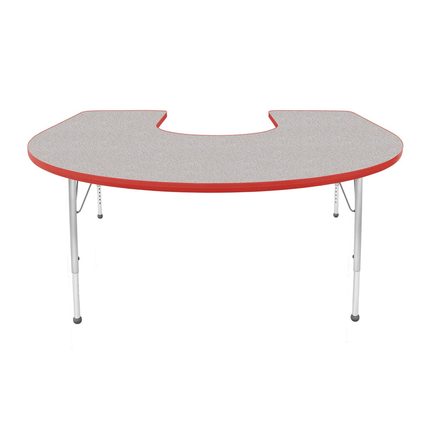 Mahar Creative Colors Horseshoe Activity Table Preschool Height Adjustable Legs 66"W x 60"D x 17" - 25"H (MHR-6066HLO)
