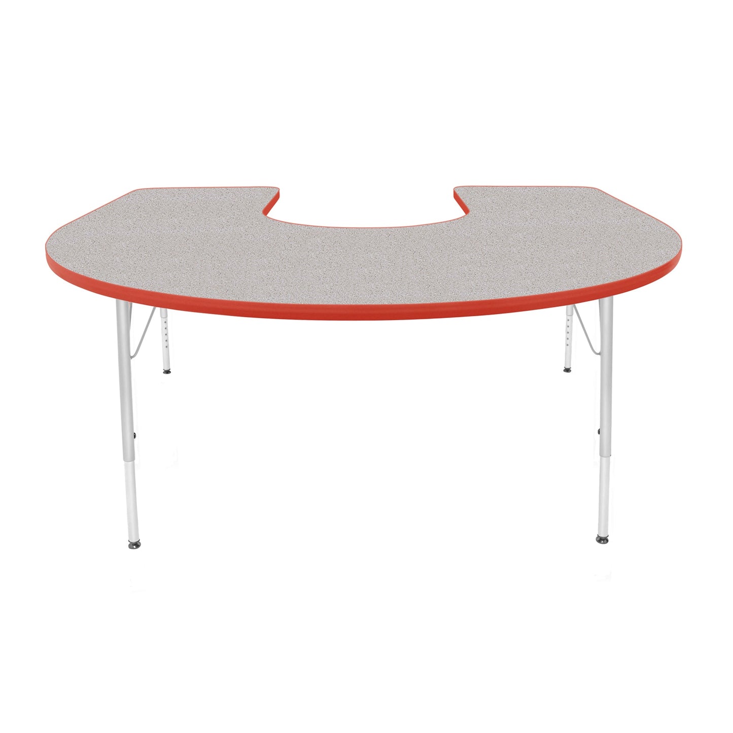 Mahar Creative Colors Horseshoe Activity Table Preschool Height Adjustable Legs 66"W x 60"D x 17" - 25"H (MHR-6066HLO)