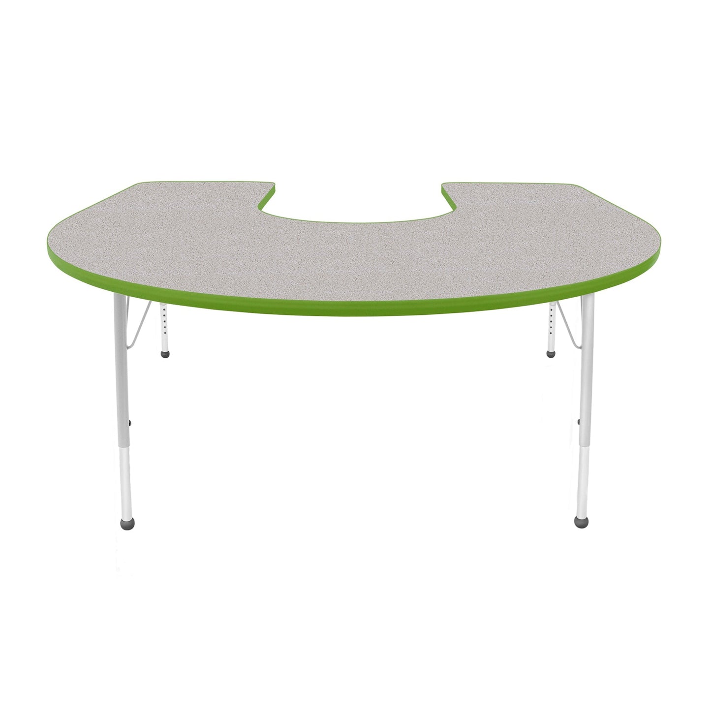 Mahar Creative Colors Horseshoe Activity Table Preschool Height Adjustable Legs 66"W x 60"D x 17" - 25"H (MHR-6066HLO)