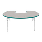 Mahar Creative Colors Horseshoe Activity Table Preschool Height Adjustable Legs 66