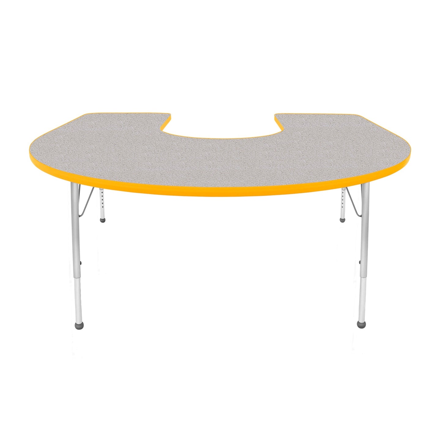 Mahar Creative Colors Horseshoe Activity Table Preschool Height Adjustable Legs 66"W x 60"D x 17" - 25"H (MHR-6066HLO)