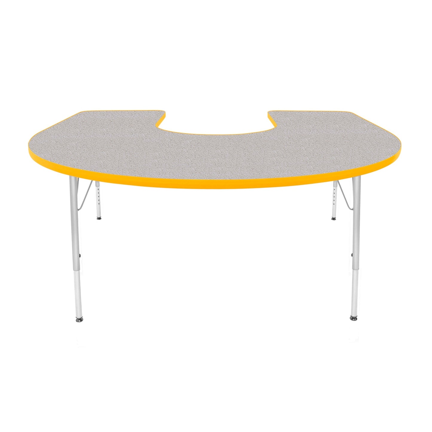 Mahar Creative Colors Horseshoe Activity Table Preschool Height Adjustable Legs 66"W x 60"D x 17" - 25"H (MHR-6066HLO)