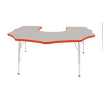 Mahar Creative Colors Scalloped Horseshoe Activity Table Preschool Height Adjustable Legs 60