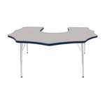 Mahar Creative Colors Scalloped Horseshoe Activity Table Preschool Height Adjustable Legs 60