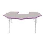 Mahar Creative Colors Scalloped Horseshoe Activity Table Preschool Height Adjustable Legs 60