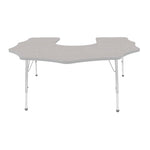 Mahar Creative Colors Scalloped Horseshoe Activity Table Preschool Height Adjustable Legs 60