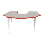 Mahar Creative Colors Scalloped Horseshoe Activity Table Preschool Height Adjustable Legs 60