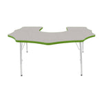 Mahar Creative Colors Scalloped Horseshoe Activity Table Preschool Height Adjustable Legs 60