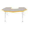 Mahar Creative Colors Scalloped Horseshoe Activity Table Preschool Height Adjustable Legs 60