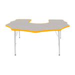 Mahar Creative Colors Scalloped Horseshoe Activity Table Preschool Height Adjustable Legs 60