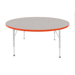 Mahar Creative Colors Large Round Activity Table Preschool Height Adjustable Legs 60" Dia x 17" - 25" H (MHR-60RNLO)