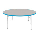 Mahar Creative Colors Large Round Activity Table Preschool Height Adjustable Legs 60