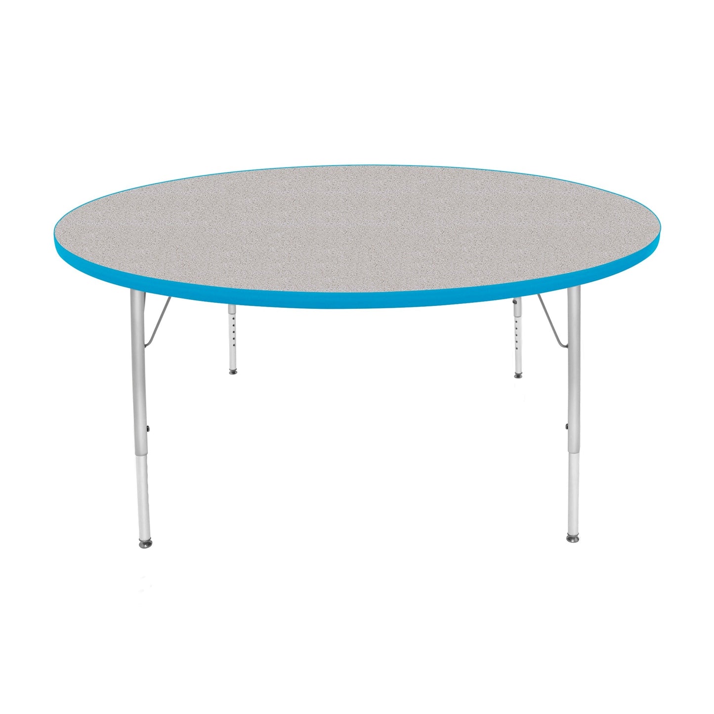 Mahar Creative Colors Large Round Activity Table Preschool Height Adjustable Legs 60" Dia x 17" - 25" H (MHR-60RNLO)