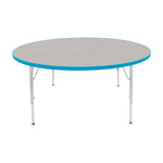 Mahar Creative Colors Large Round Activity Table Preschool Height Adjustable Legs 60