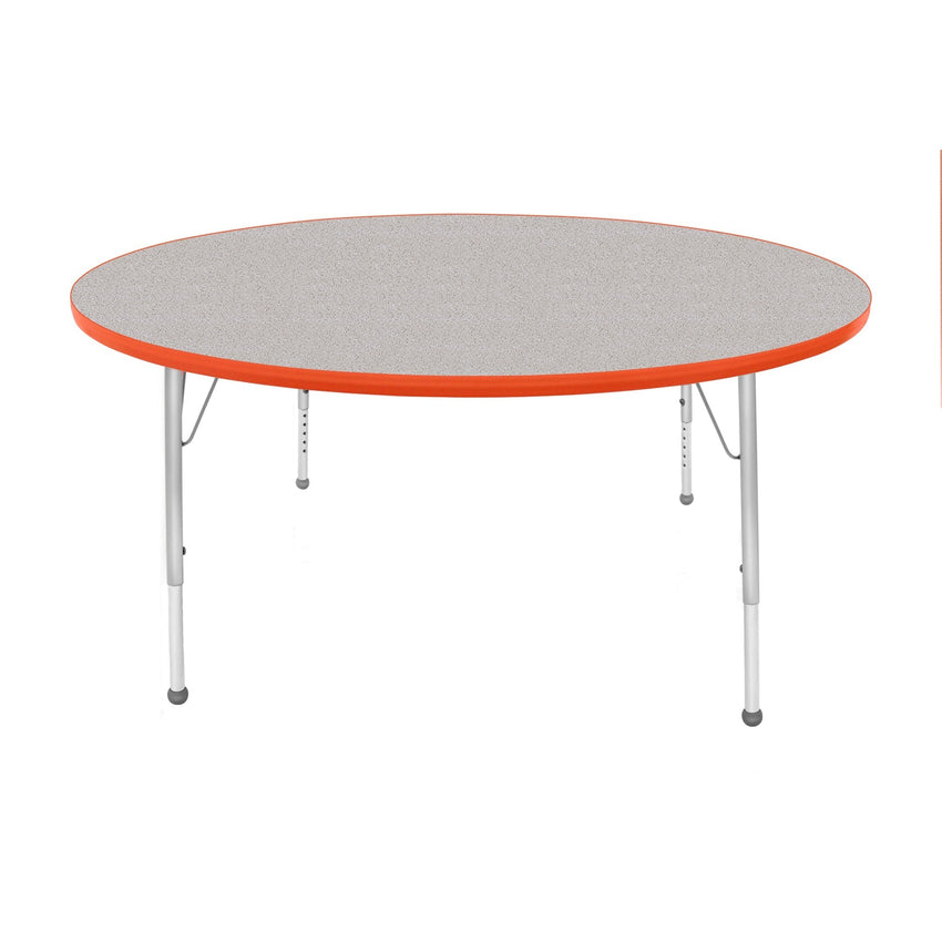 Mahar Creative Colors Large Round Activity Table Preschool Height Adjustable Legs 60" Dia x 17" - 25" H (MHR - 60RNLO) - SchoolOutlet