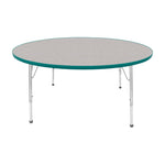 Mahar Creative Colors Large Round Activity Table Preschool Height Adjustable Legs 60