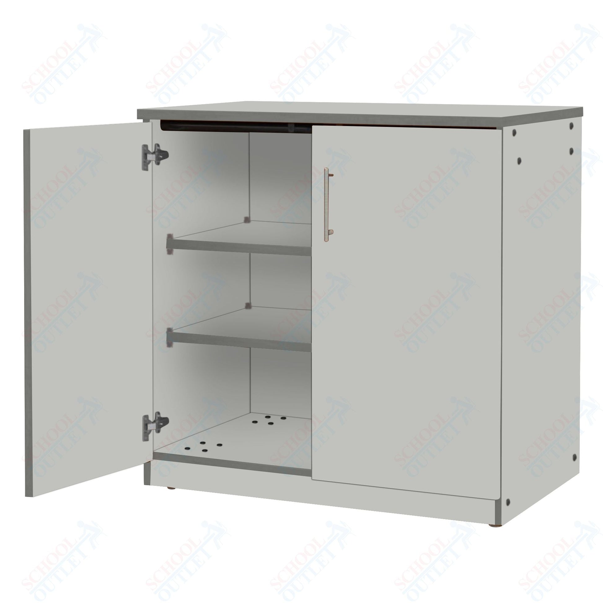 Marco Mobile Base Casegoods Cabinet with Doors 2 Adjustable Shelves - 36"H x 36"W (3301 - 36363) - SchoolOutlet