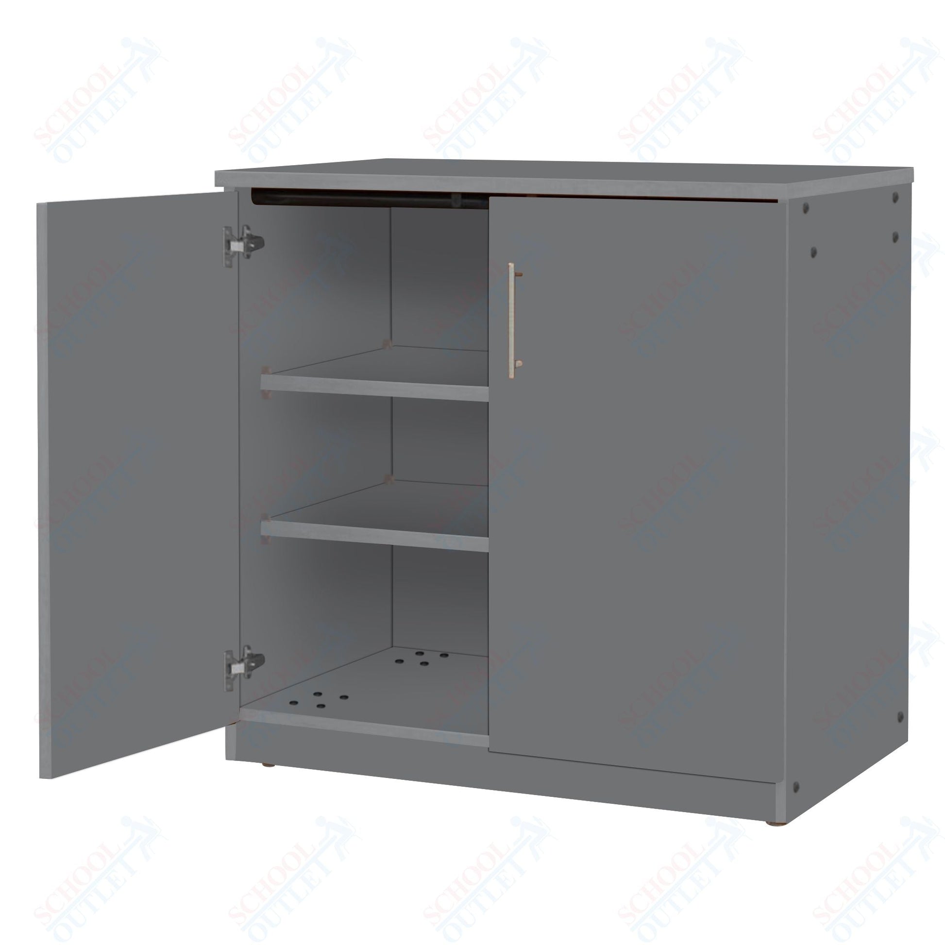 Marco Mobile Base Casegoods Cabinet with Doors 2 Adjustable Shelves - 36"H x 36"W (3301 - 36363) - SchoolOutlet