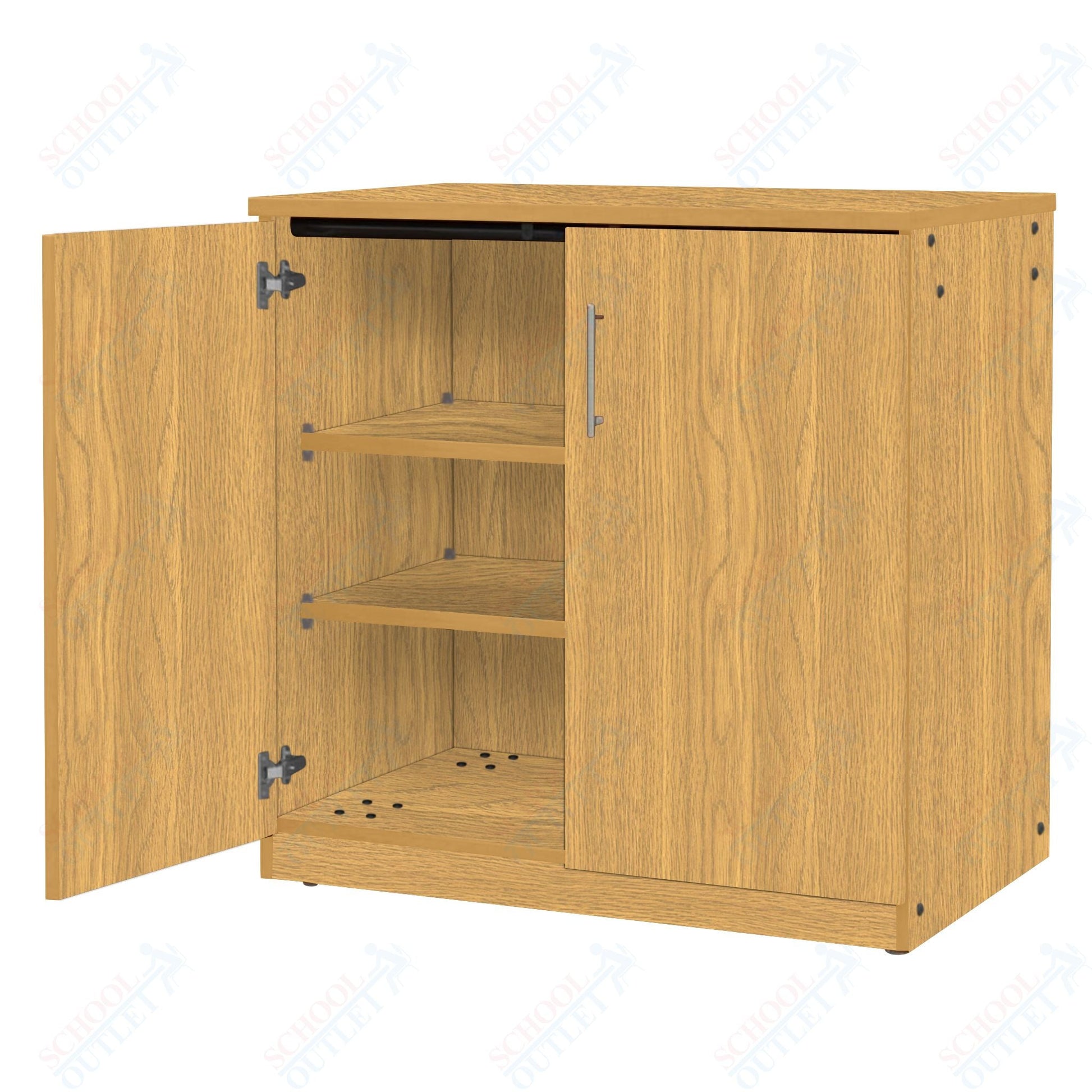 Marco Mobile Base Casegoods Cabinet with Doors 2 Adjustable Shelves - 36"H x 36"W (3301 - 36363) - SchoolOutlet
