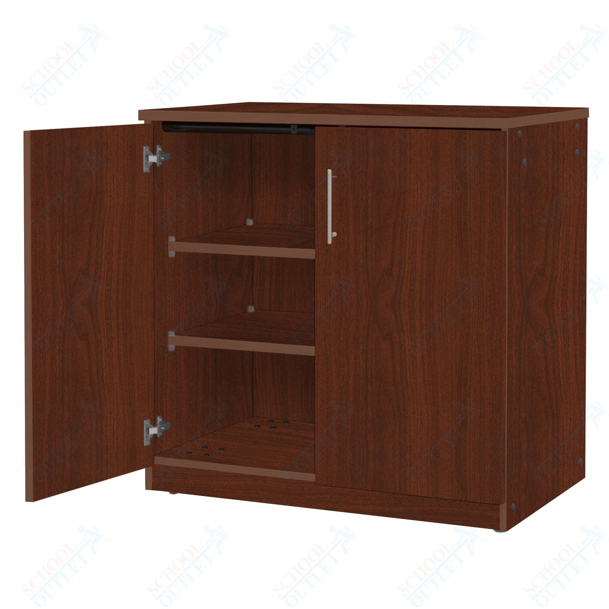 Marco Mobile Base Casegoods Cabinet with Doors 2 Adjustable Shelves - 36"H x 36"W (3301 - 36363) - SchoolOutlet