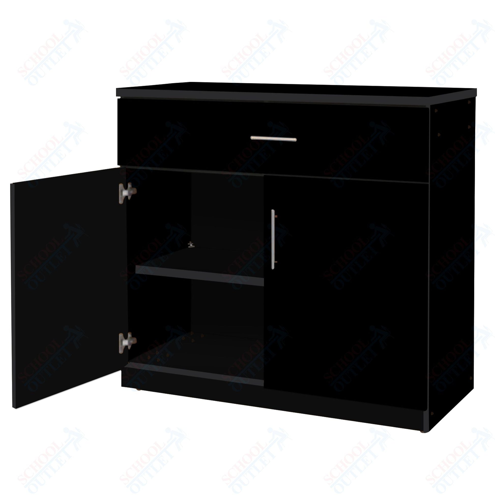 Marco Mobile Base Casegoods Cabinet with 1 Drawer, 2 Doors and 1 Adjustable Shelf - 30"H x 36"W (3302 - 36303) - SchoolOutlet