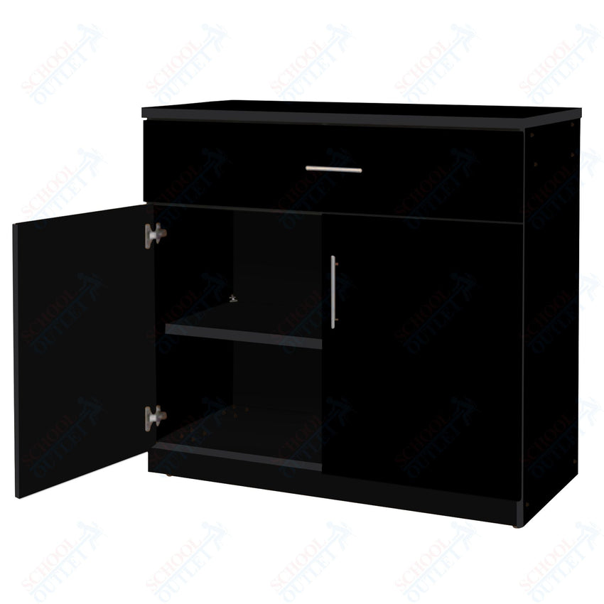 Marco Mobile Base Casegoods Cabinet with 1 Drawer, 2 Doors and 1 Adjustable Shelf - 30"H x 36"W (3302 - 36303) - SchoolOutlet