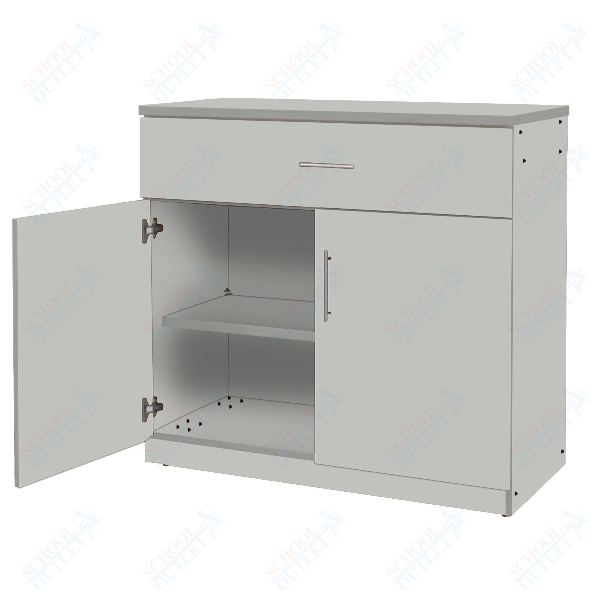 Marco Mobile Base Casegoods Cabinet with 1 Drawer, 2 Doors and 1 Adjustable Shelf - 30"H x 36"W (3302 - 36303) - SchoolOutlet