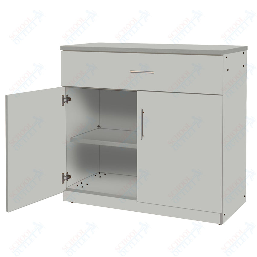 Marco Mobile Base Casegoods Cabinet with 1 Drawer, 2 Doors and 1 Adjustable Shelf - 30"H x 36"W (3302 - 36303) - SchoolOutlet