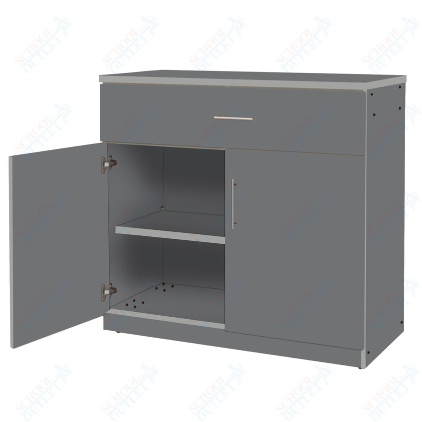 Marco Mobile Base Casegoods Cabinet with 1 Drawer, 2 Doors and 1 Adjustable Shelf - 30"H x 36"W (3302 - 36303) - SchoolOutlet