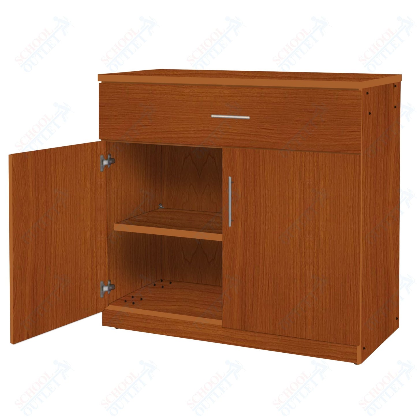 Marco Mobile Base Casegoods Cabinet with 1 Drawer, 2 Doors and 1 Adjustable Shelf - 30"H x 36"W (3302 - 36303) - SchoolOutlet