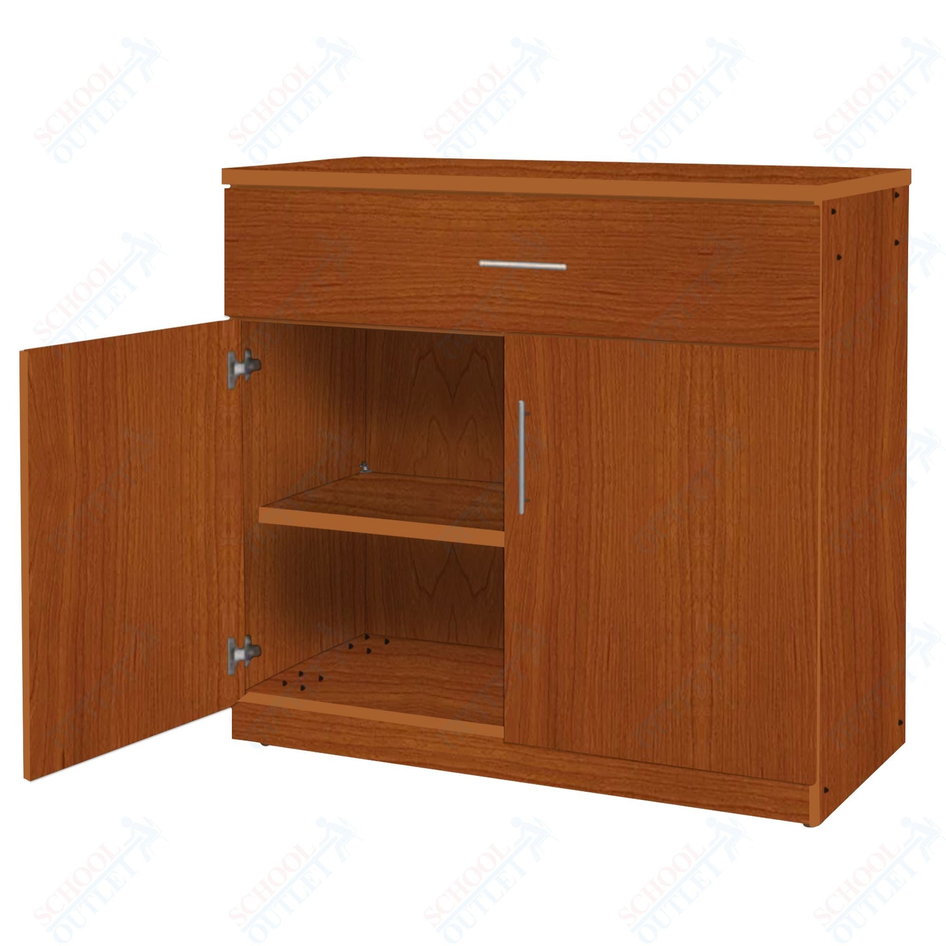 Marco Mobile Base Casegoods Cabinet with 1 Drawer, 2 Doors and 1 Adjustable Shelf - 30"H x 36"W (3302 - 36303) - SchoolOutlet