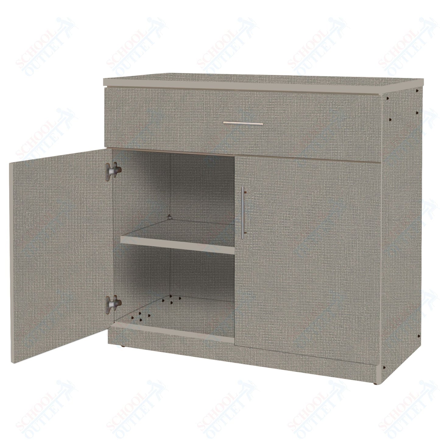 Marco Mobile Base Casegoods Cabinet with 1 Drawer, 2 Doors and 1 Adjustable Shelf - 30"H x 36"W (3302 - 36303) - SchoolOutlet