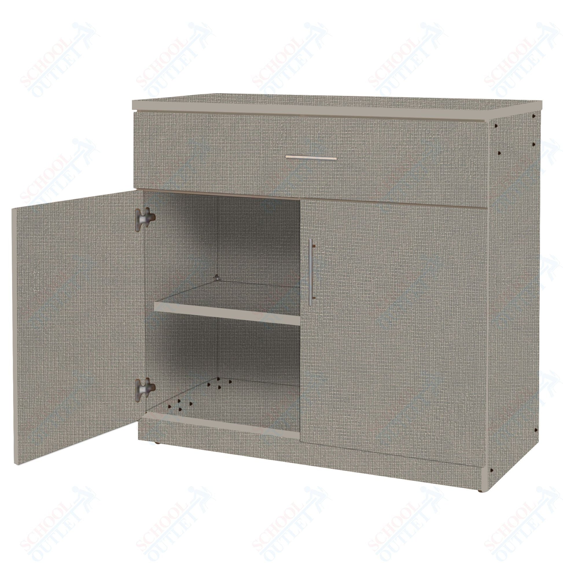 Marco Mobile Base Casegoods Cabinet with 1 Drawer, 2 Doors and 1 Adjustable Shelf - 30"H x 36"W (3302 - 36303) - SchoolOutlet