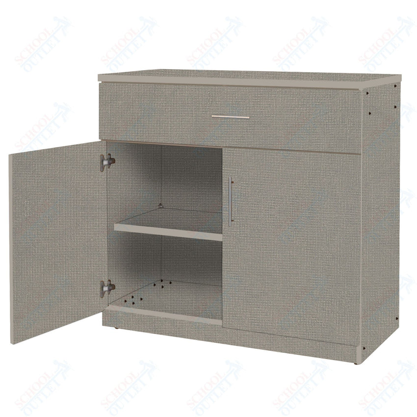Marco Mobile Base Casegoods Cabinet with 1 Drawer, 2 Doors and 1 Adjustable Shelf - 30"H x 36"W (3302 - 36303) - SchoolOutlet