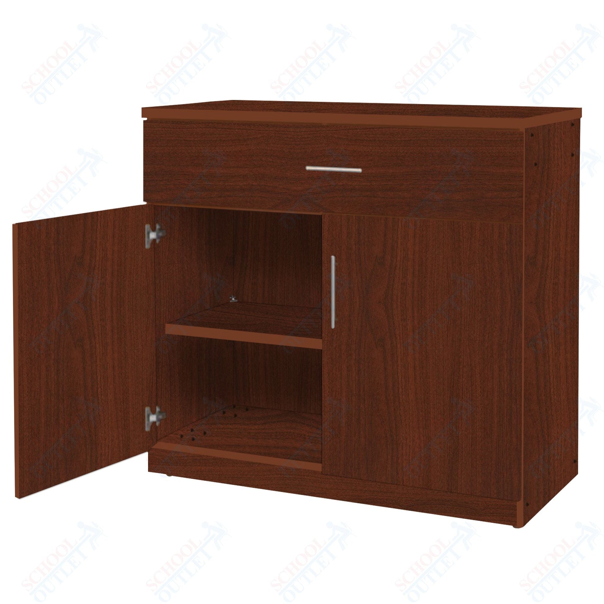 Marco Mobile Base Casegoods Cabinet with 1 Drawer, 2 Doors and 1 Adjustable Shelf - 30"H x 36"W (3302 - 36303) - SchoolOutlet