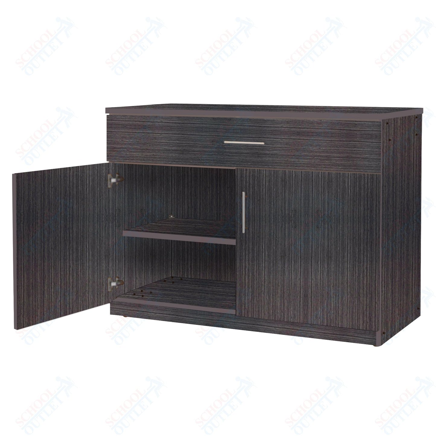 Marco Mobile Base Casegoods Cabinet with 1 Drawer, 2 Doors and 2 Adjustable Shelves - 36"H x 36"W (3302 - 36363) - SchoolOutlet