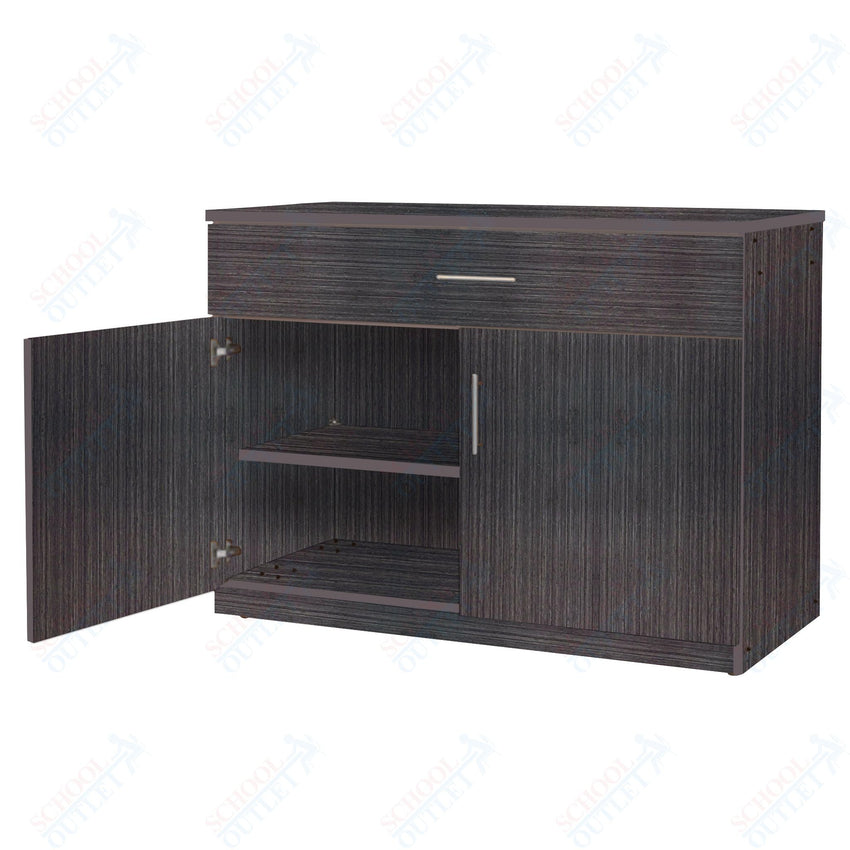 Marco Mobile Base Casegoods Cabinet with 1 Drawer, 2 Doors and 2 Adjustable Shelves - 36"H x 36"W (3302 - 36363) - SchoolOutlet