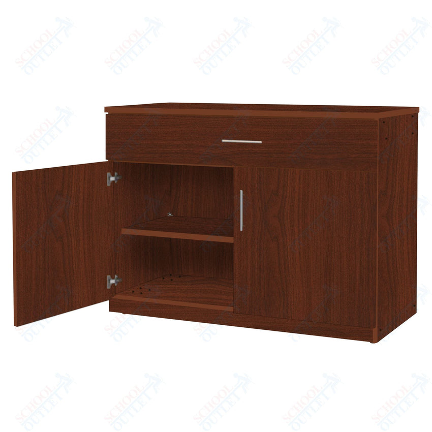 Marco Mobile Base Casegoods Cabinet with 1 Drawer, 2 Doors and 2 Adjustable Shelves - 36"H x 36"W (3302 - 36363) - SchoolOutlet