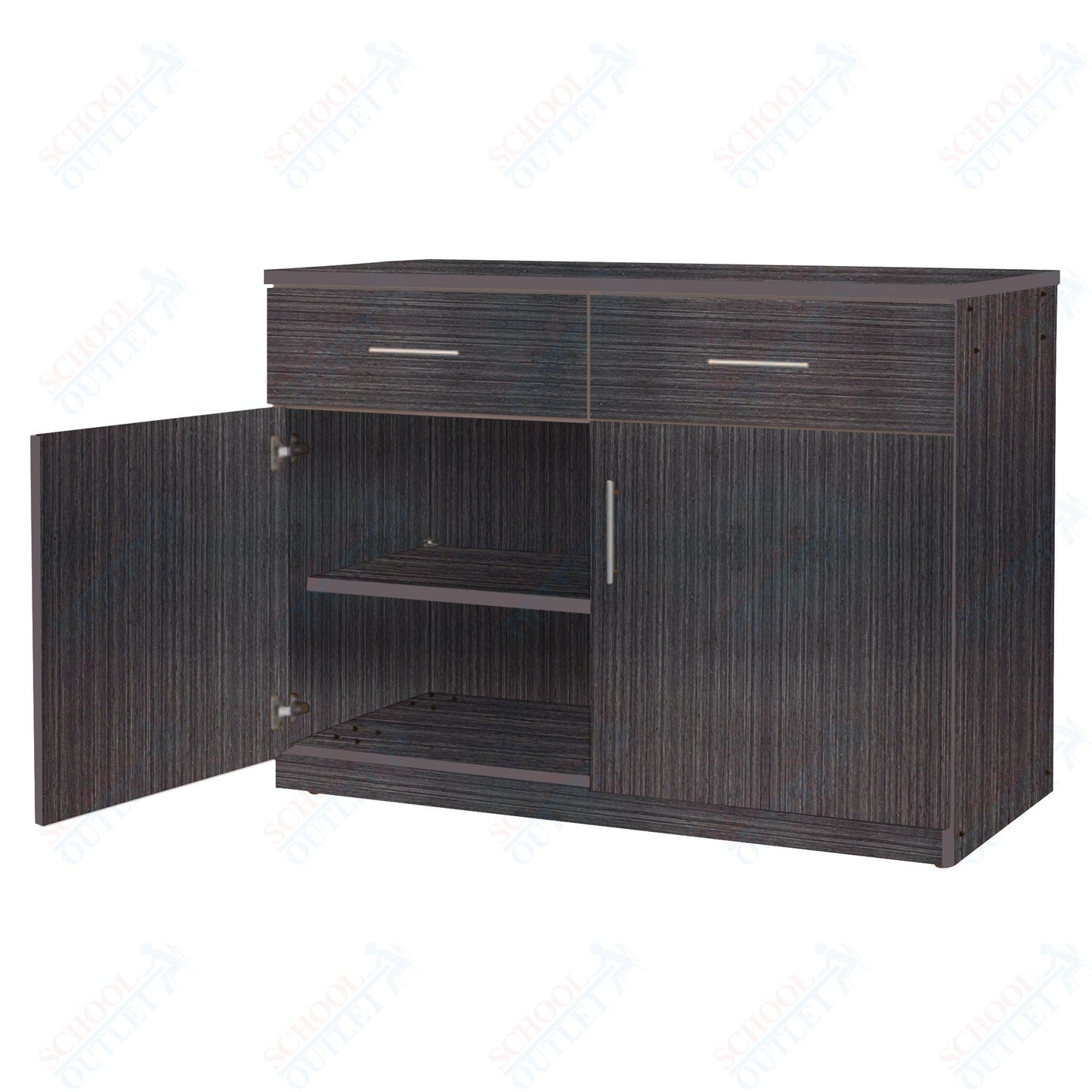 Marco Mobile Base Casegoods Cabinet with 2 Drawer, 2 Doors and 1 Adjustable Shelf - 30"H x 48"W (3302 - 48303) - SchoolOutlet