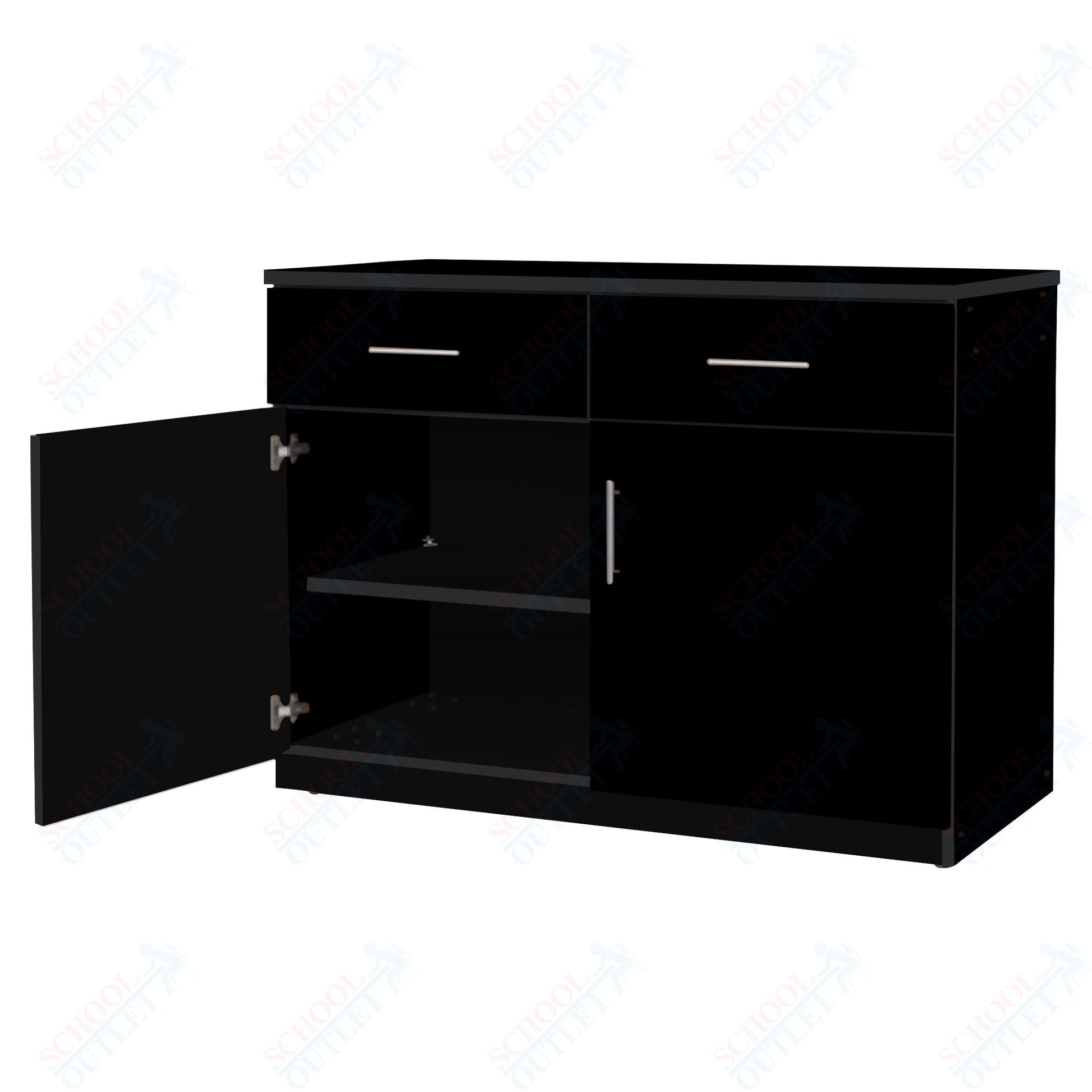 Marco Mobile Base Casegoods Cabinet with 2 Drawer, 2 Doors and 2 Adjustable Shelves - 36"H x 48"W (3302 - 48363) - SchoolOutlet