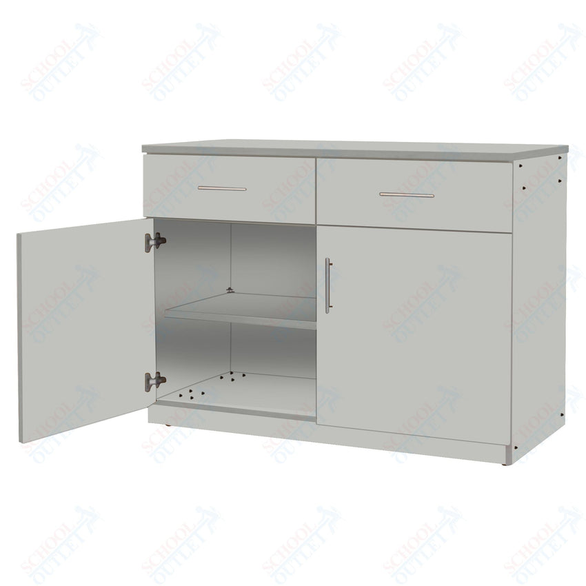 Marco Mobile Base Casegoods Cabinet with 2 Drawer, 2 Doors and 2 Adjustable Shelves - 36"H x 48"W (3302 - 48363) - SchoolOutlet