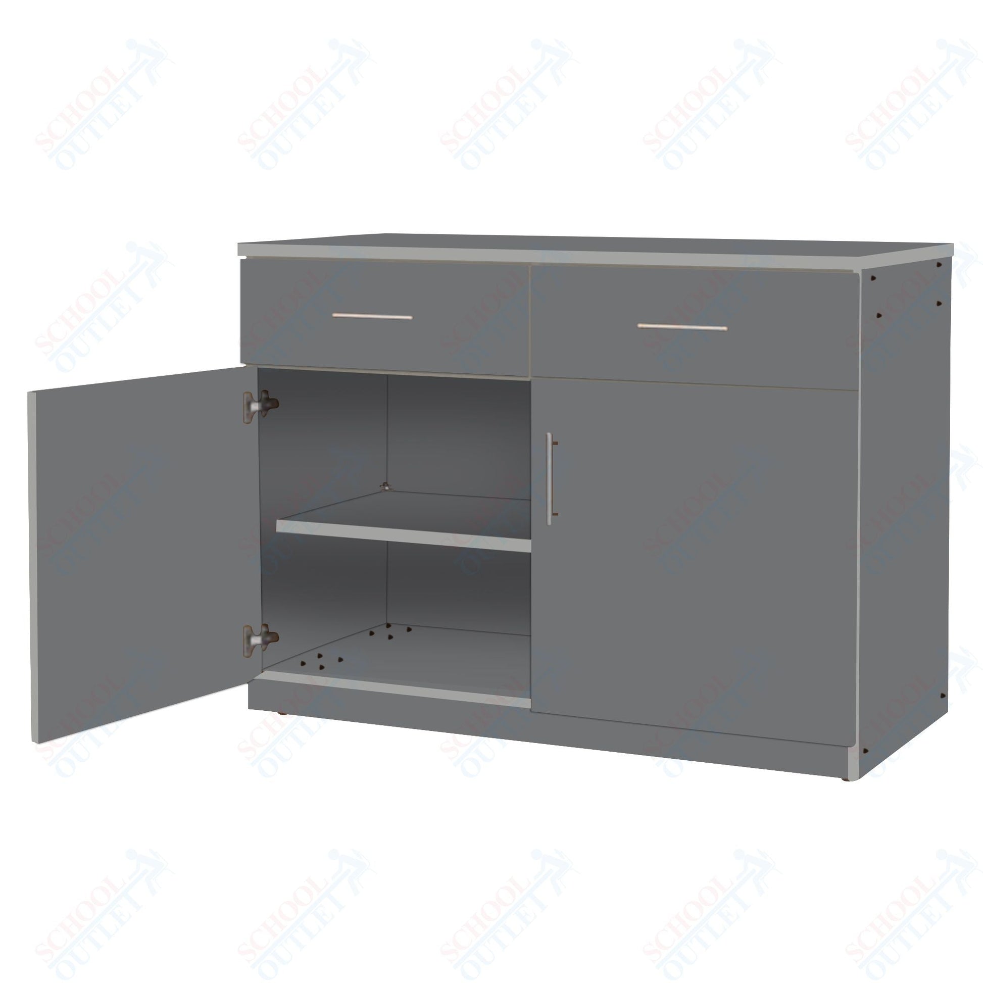 Marco Mobile Base Casegoods Cabinet with 2 Drawer, 2 Doors and 2 Adjustable Shelves - 36"H x 48"W (3302 - 48363) - SchoolOutlet