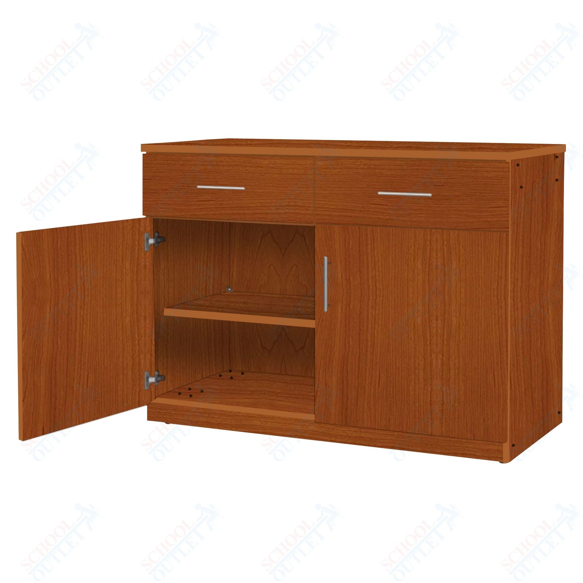 Marco Mobile Base Casegoods Cabinet with 2 Drawer, 2 Doors and 2 Adjustable Shelves - 36"H x 48"W (3302 - 48363) - SchoolOutlet