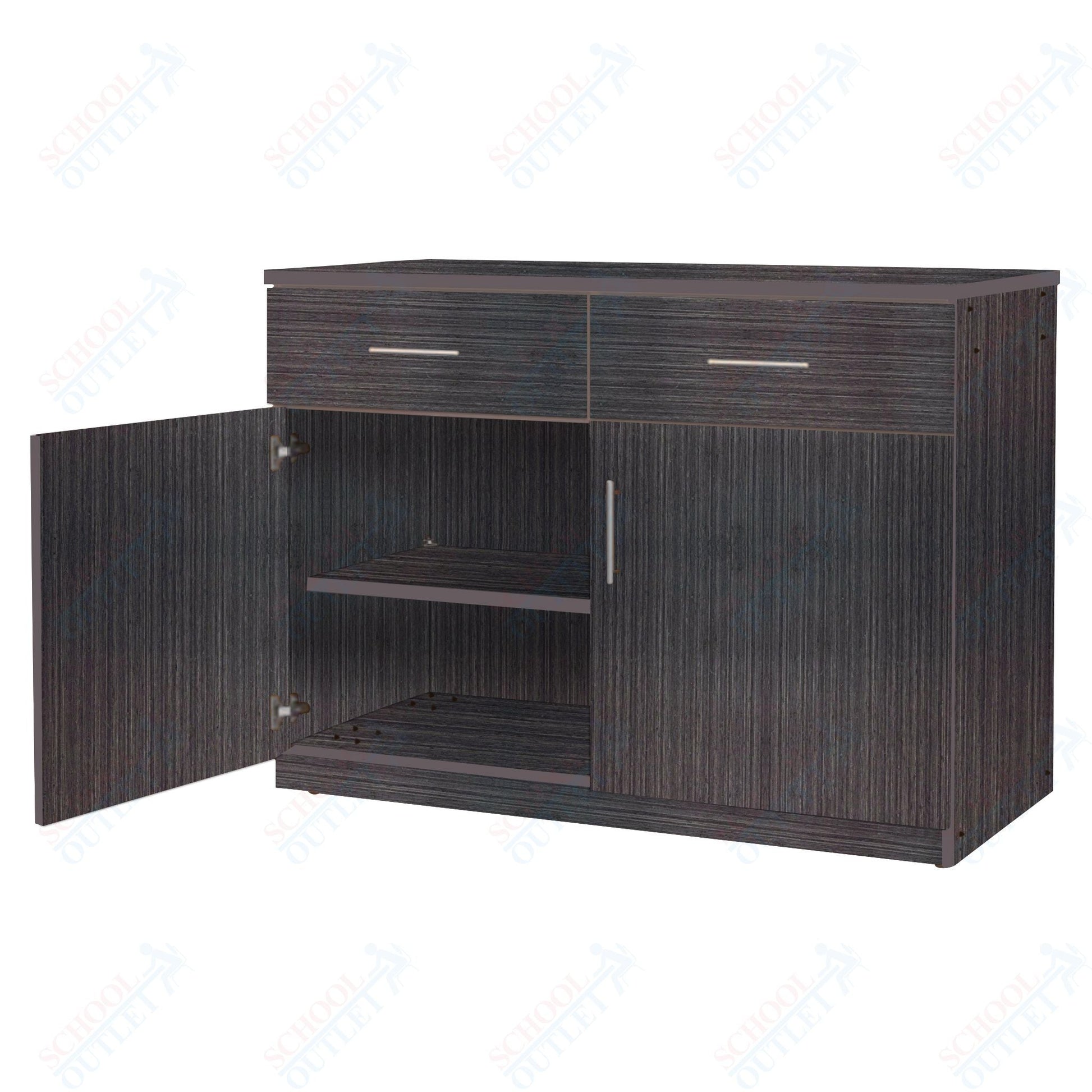 Marco Mobile Base Casegoods Cabinet with 2 Drawer, 2 Doors and 2 Adjustable Shelves - 36"H x 48"W (3302 - 48363) - SchoolOutlet