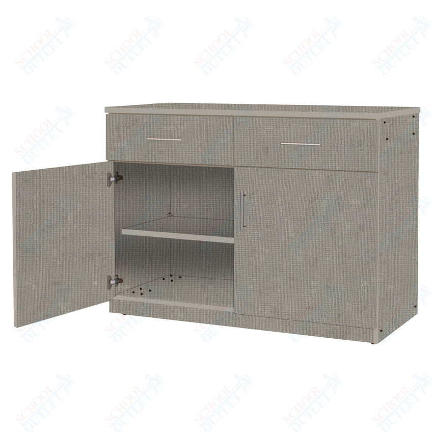 Marco Mobile Base Casegoods Cabinet with 2 Drawer, 2 Doors and 2 Adjustable Shelves - 36"H x 48"W (3302 - 48363) - SchoolOutlet
