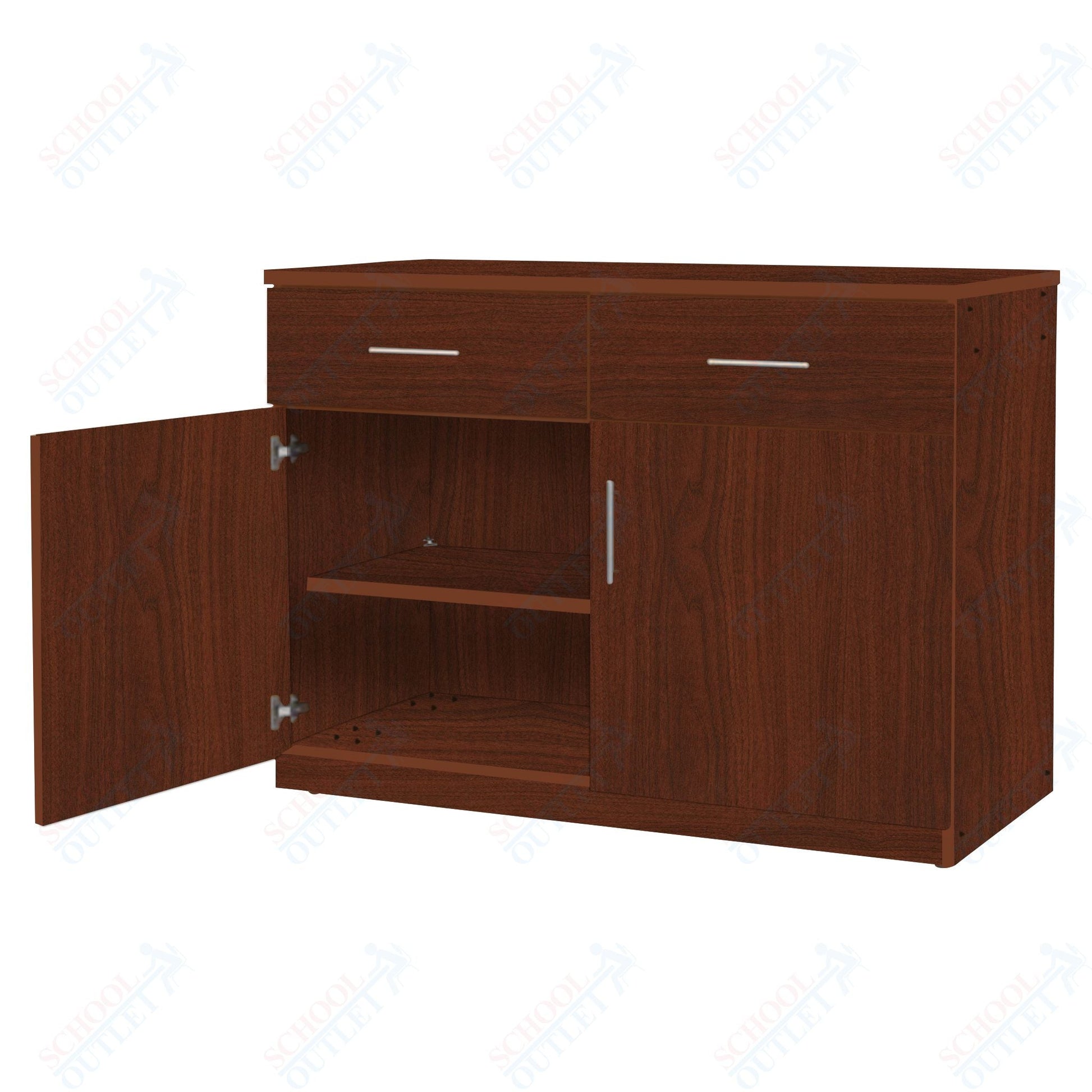 Marco Mobile Base Casegoods Cabinet with 2 Drawer, 2 Doors and 2 Adjustable Shelves - 36"H x 48"W (3302 - 48363) - SchoolOutlet