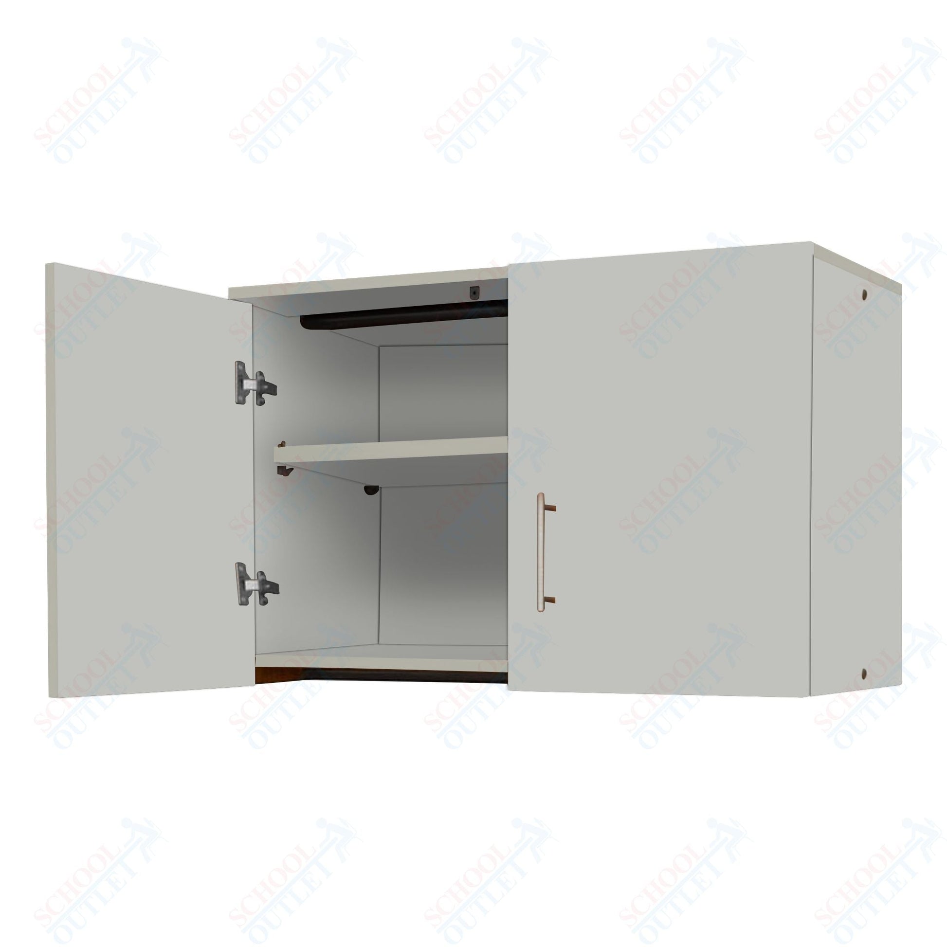 Marco Mobile Base Casegoods Wall Cabinet with 2 Doors, 1 Adjustable Shelf - 24"H x 36"W (3321 - 36241) - SchoolOutlet