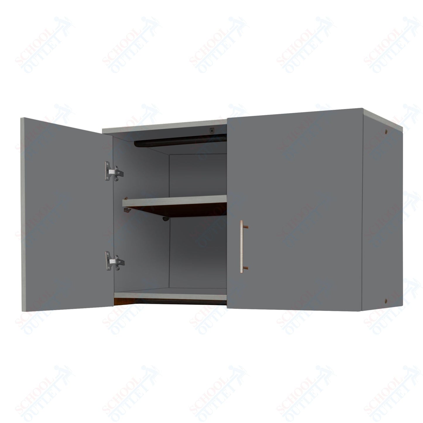 Marco Mobile Base Casegoods Wall Cabinet with 2 Doors, 1 Adjustable Shelf - 24"H x 36"W (3321 - 36241) - SchoolOutlet