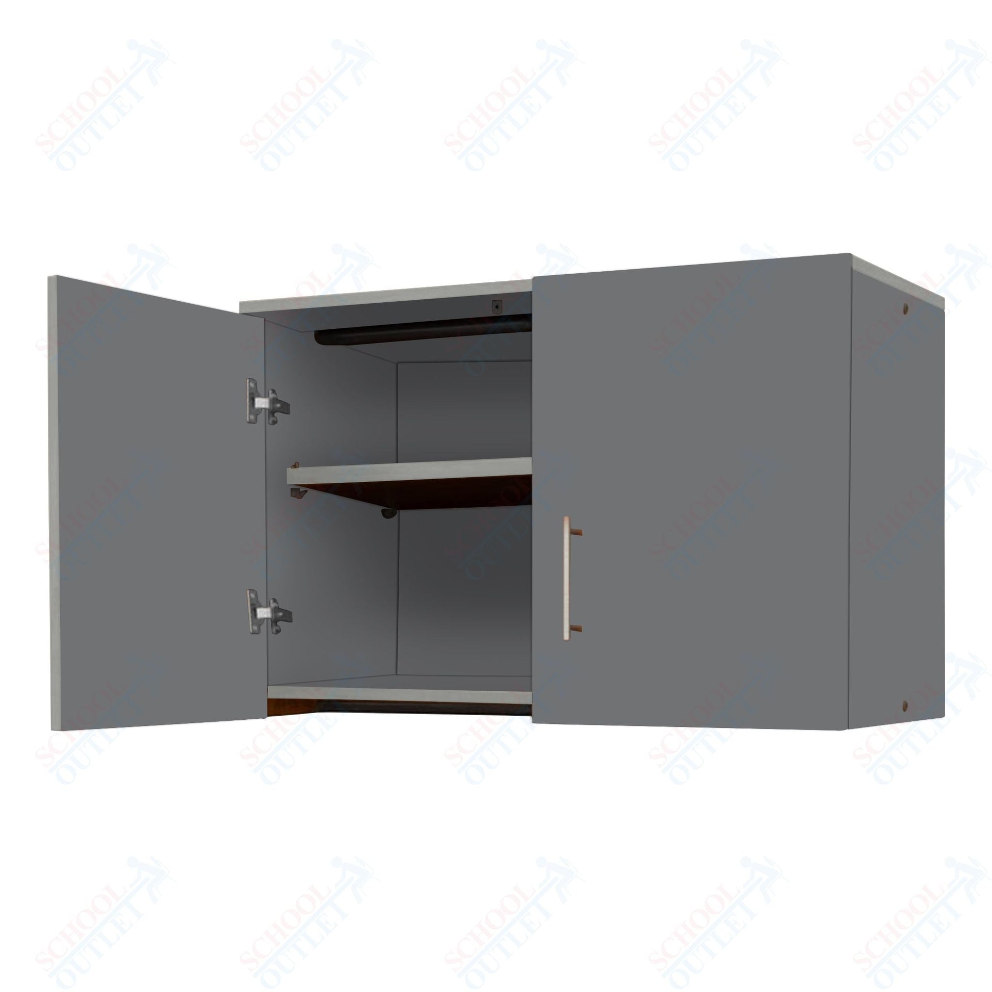 Marco Mobile Base Casegoods Wall Cabinet with 2 Doors, 1 Adjustable Shelf - 24"H x 36"W (3321 - 36241) - SchoolOutlet