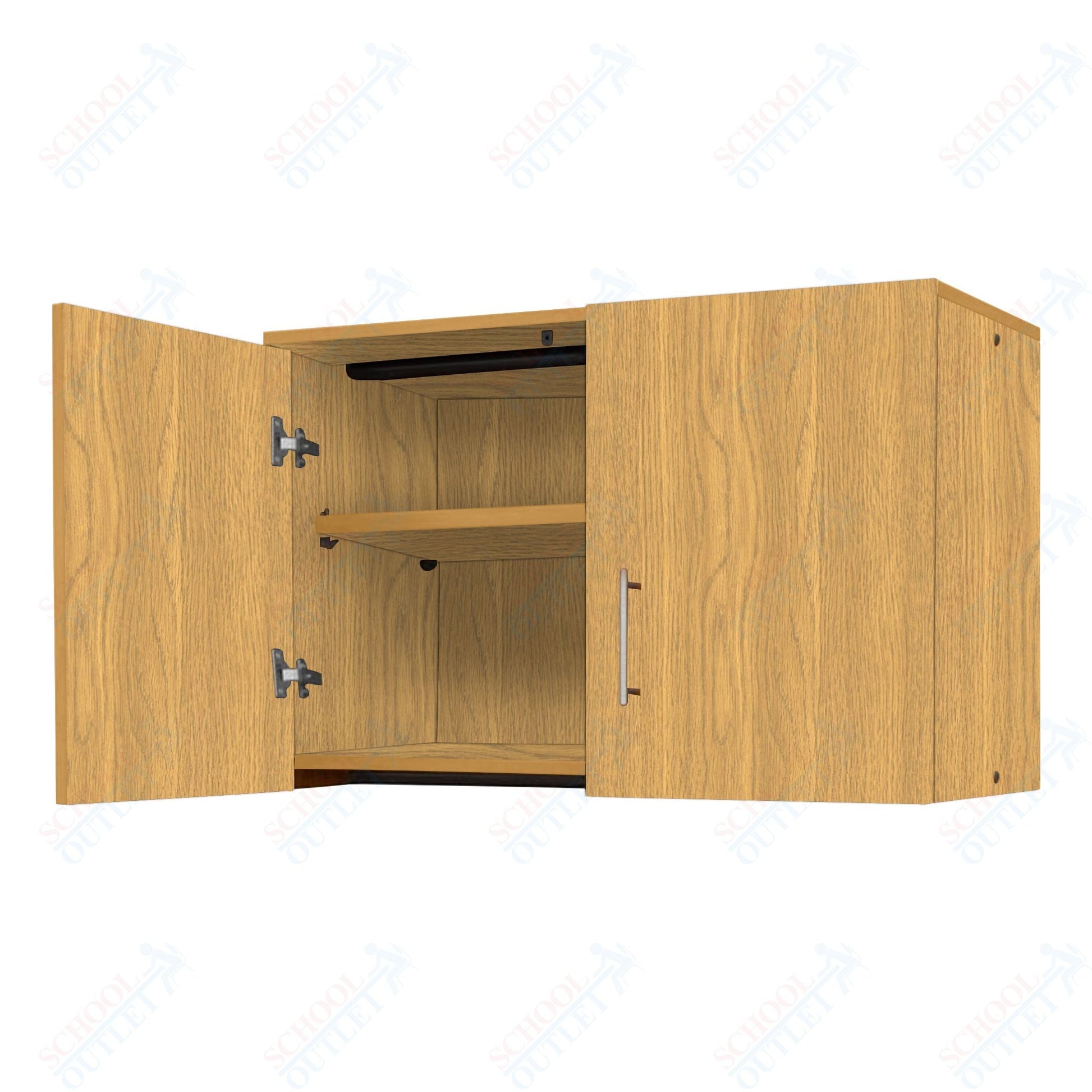 Marco Mobile Base Casegoods Wall Cabinet with 2 Doors, 1 Adjustable Shelf - 24"H x 36"W (3321 - 36241) - SchoolOutlet